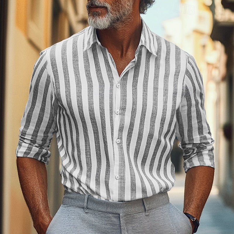 Giovanni | Camicia Classica a Maniche Lunghe a Righe