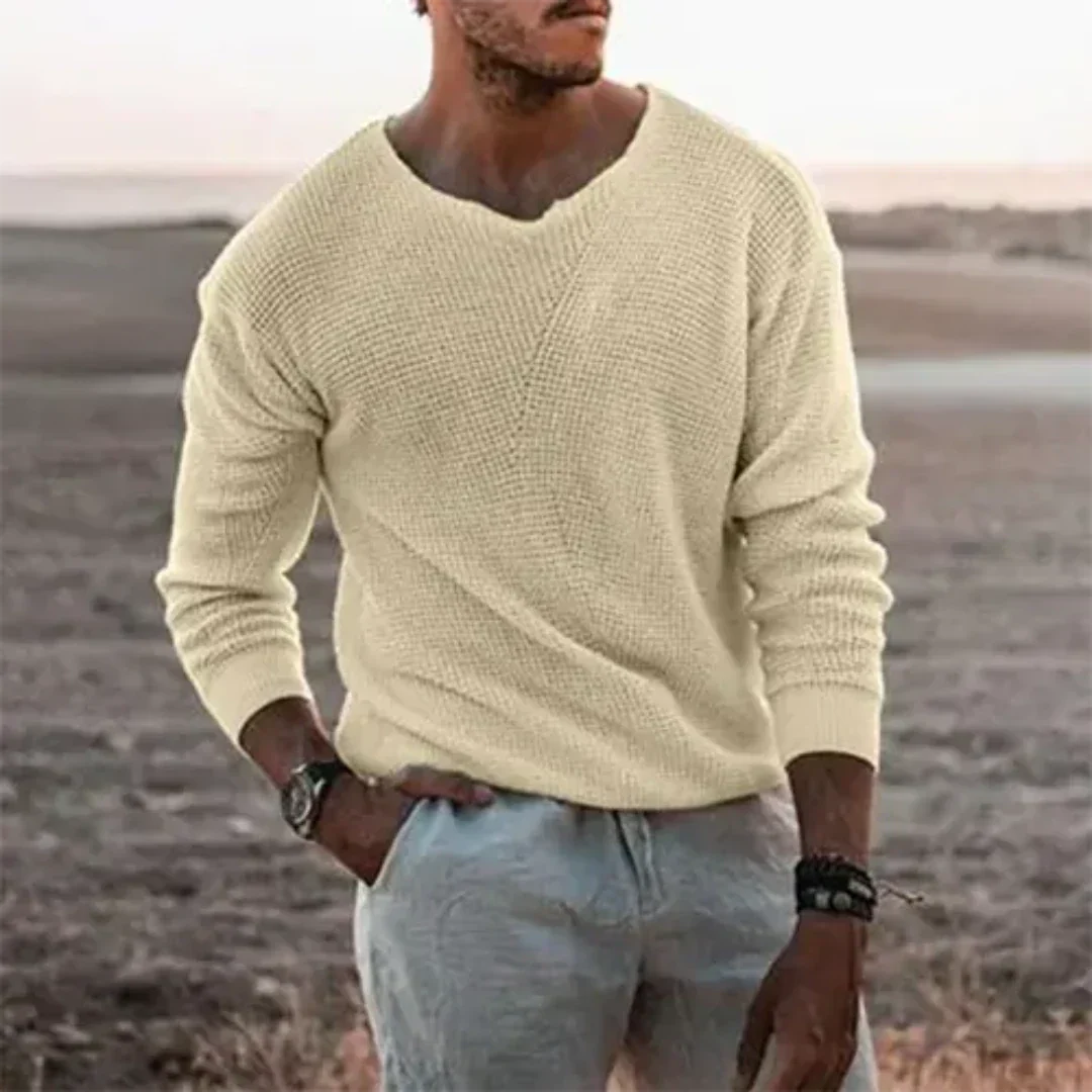 Felpa calda casual uomo in maglia