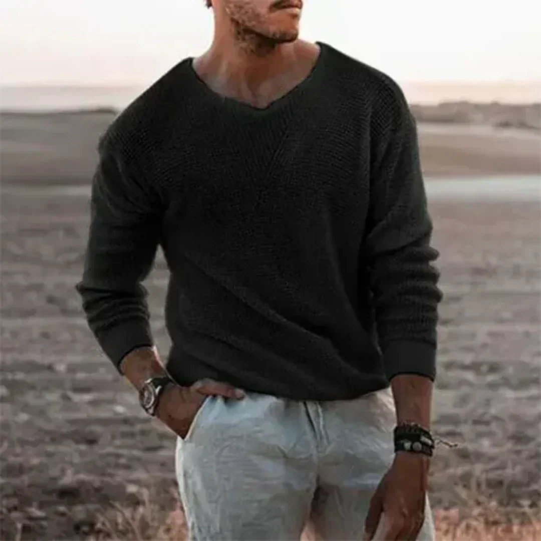 Felpa calda casual uomo in maglia