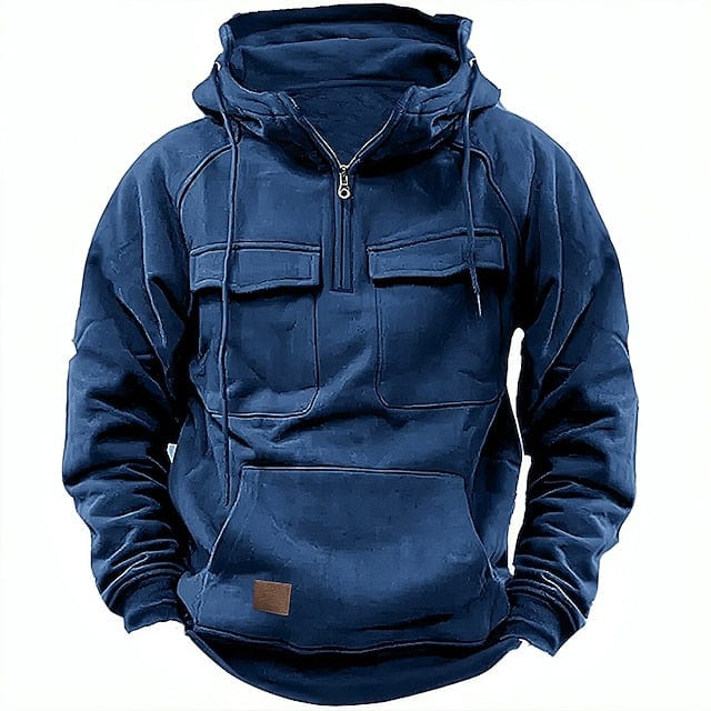 Fabio | Felpa uomo con cappuccio e zip casuale