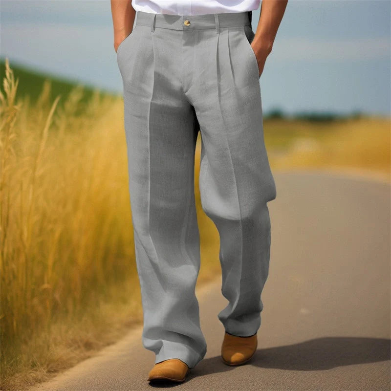 Corrado | Pantalone estivo in lino per uomo