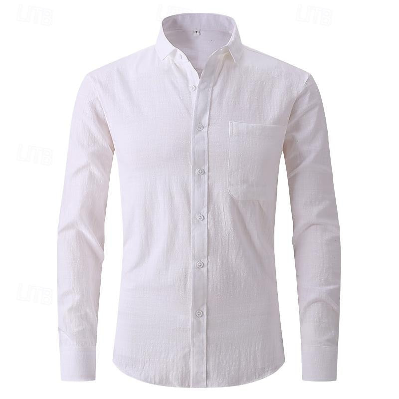 Matteo | Camicia Classica a Maniche Lunghe in Lino