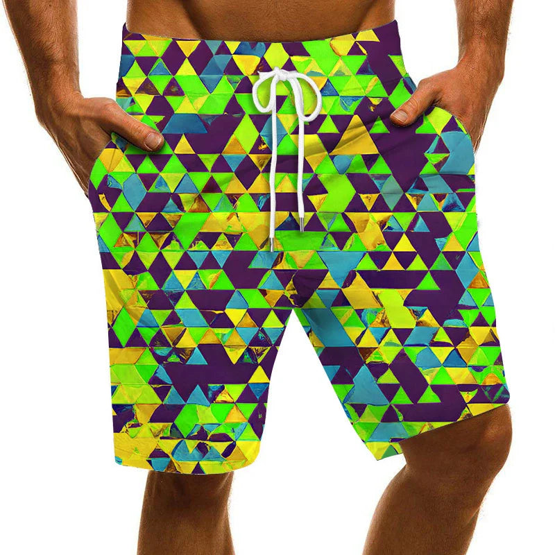 Costume da bagno uomo stampato, asciugatura rapida