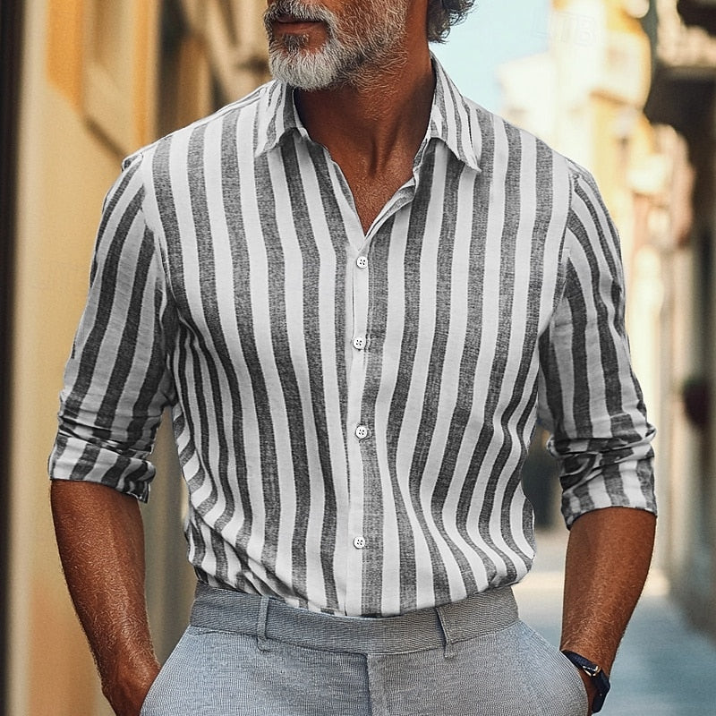 Giovanni | Camicia Classica a Maniche Lunghe a Righe