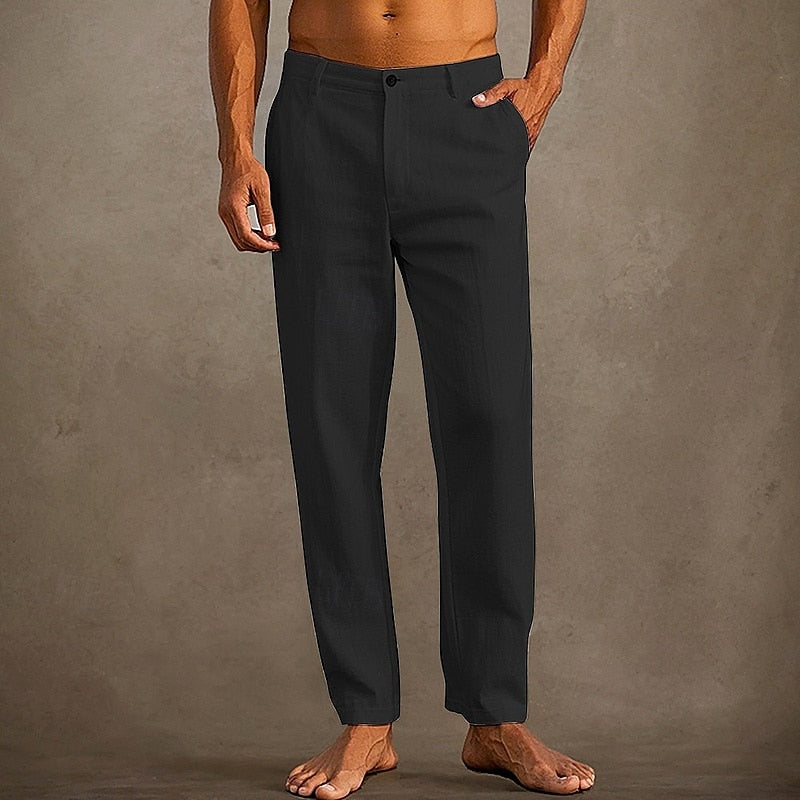 Giovanni - Pantaloni Estivi in Lino da Uomo
