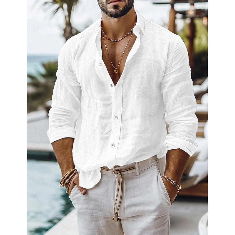Luca - Camicia in Lino da Uomo