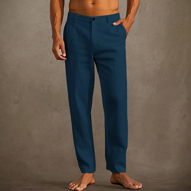 Giovanni - Pantaloni Estivi in Lino da Uomo