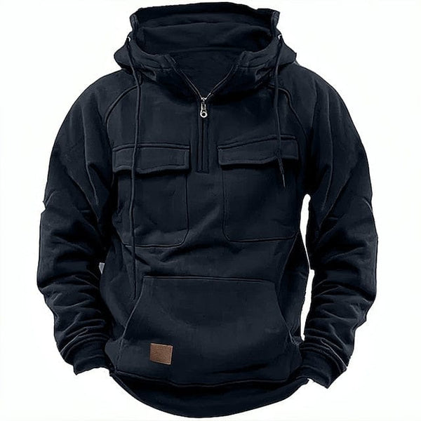 Fabio | Felpa uomo con cappuccio e zip casuale