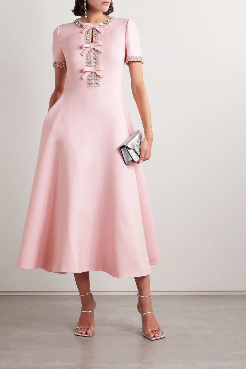 Zoey | Abito Midi con Fiocco Brillante
